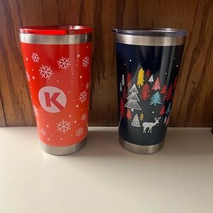 16oz Stainless Steel Travel Tumblers - Red & Navy